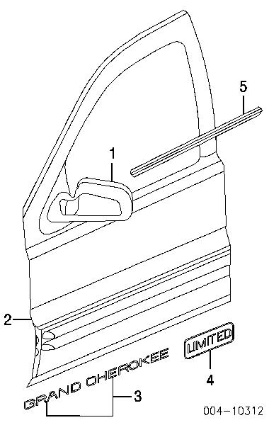 55155790AC Chrysler espejo retrovisor derecho