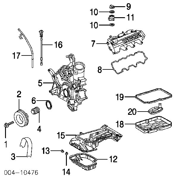 5080172AB Chrysler tapa de tubo de llenado de aceite