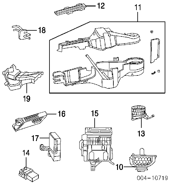 Evaporador, aire acondicionado K05019217AA Fiat/Alfa/Lancia