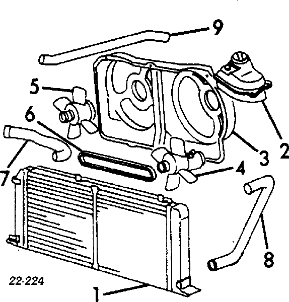 811121253E VAG radiador refrigeración del motor