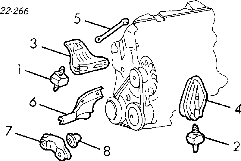 893199381H VAG soporte motor izquierdo