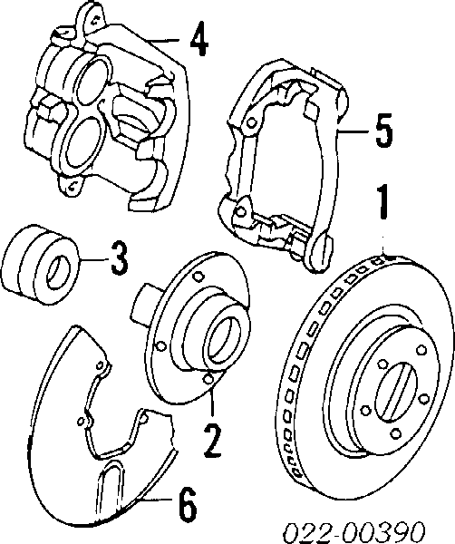 8A0407615B VAG cubo de rueda delantero