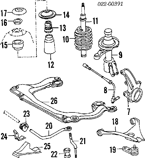 893413503M VAG amortiguador delantero