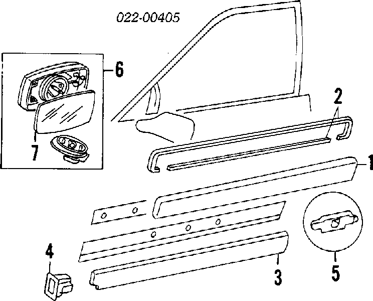 893857501H3FZ VAG espejo retrovisor izquierdo