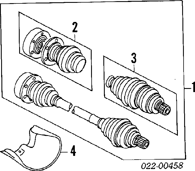 Árbol de transmisión delantero izquierdo 431407276J VAG/Audi