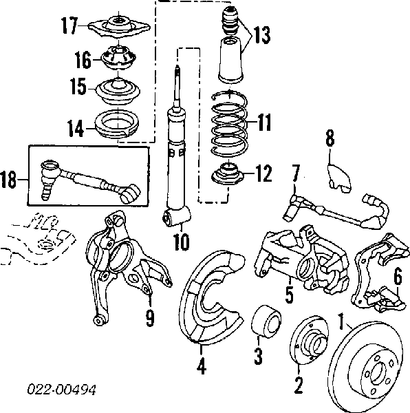 441513031B VAG amortiguador trasero