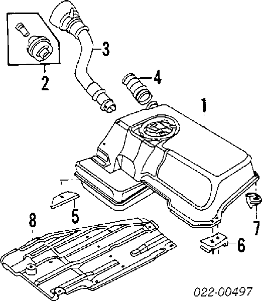  Depósito de combustible para Audi 200 44, 44Q