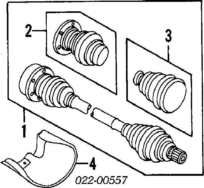 441498203C VAG fuelle, árbol de transmisión delantero exterior