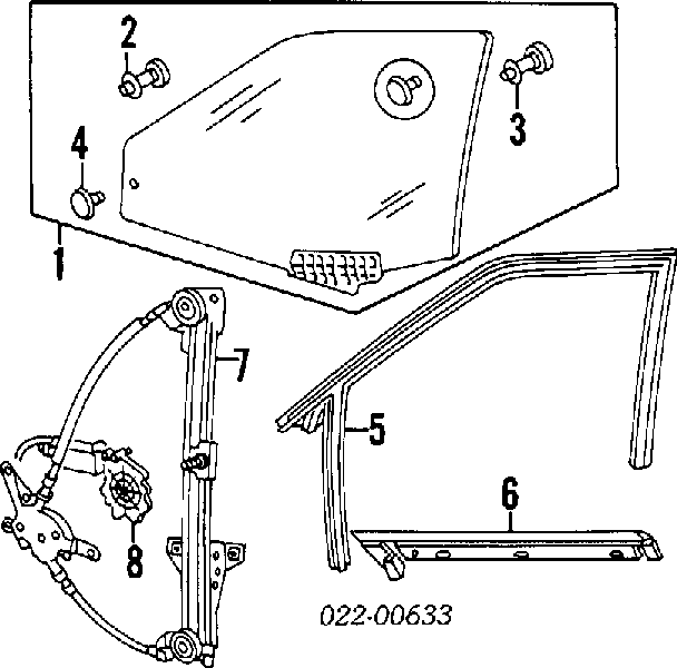 4A0837462B VAG mecanismo de elevalunas, puerta delantera derecha