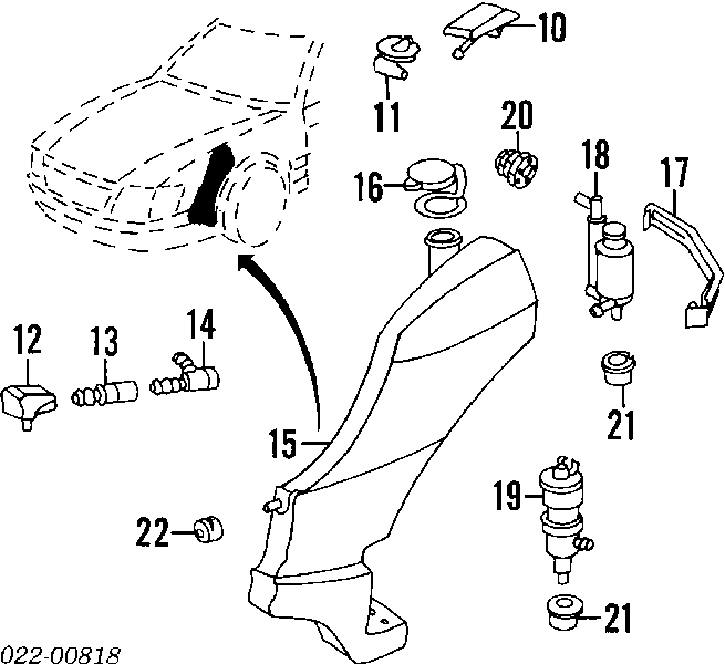 4A0955651B VAG bomba de limpiaparabrisas delantera