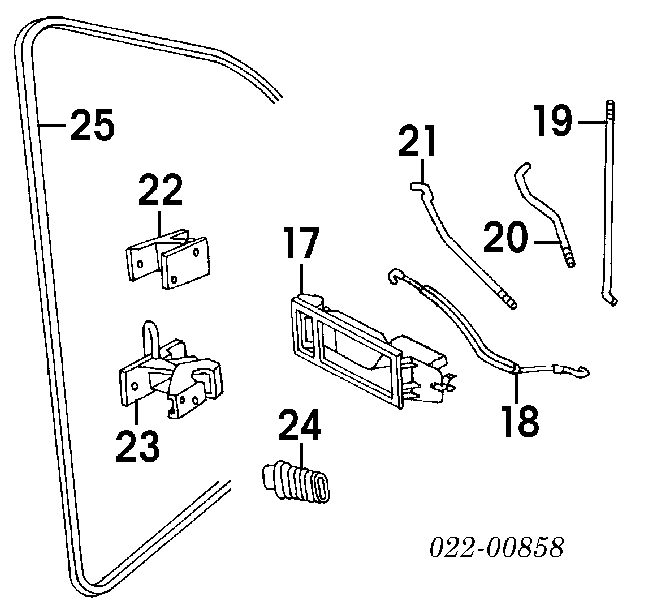  Cable de accionamiento, desbloqueo de puerta delantera para Audi A6 4A, C4