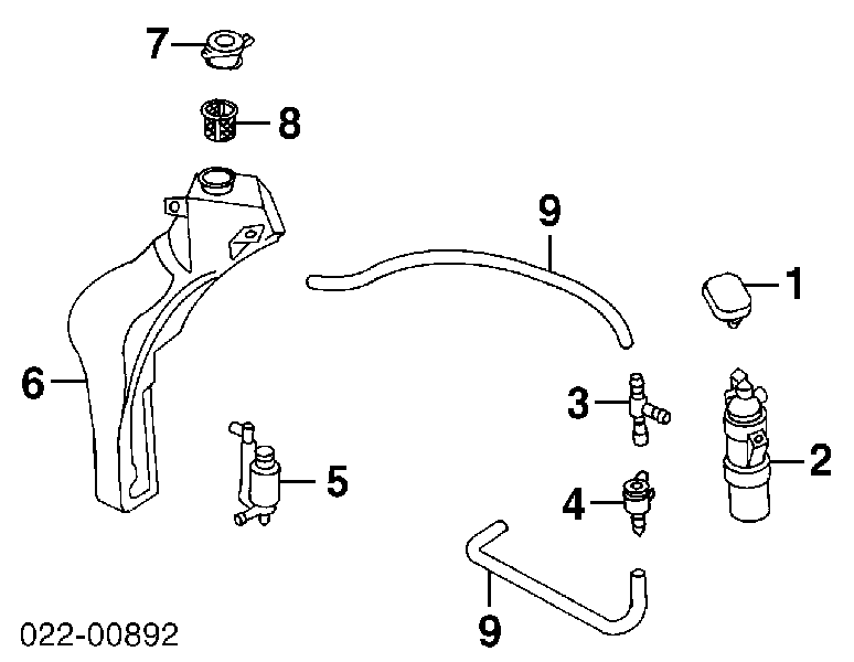  T de la sistema de lavado del parabrisas para Seat Leon 1M1