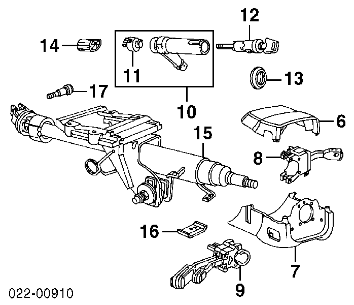  Columna de dirección para Audi A4 8D2