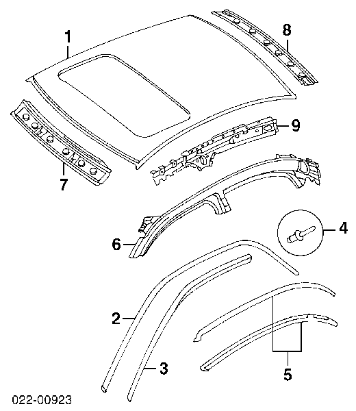  Techo para Audi A4 8D2