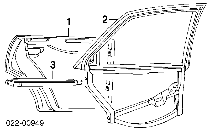  Puerta trasera izquierda para Audi A4 8D2