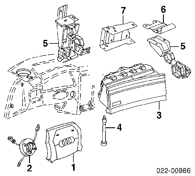  Anillo AIRBAG del volante para Audi A6 4A, C4