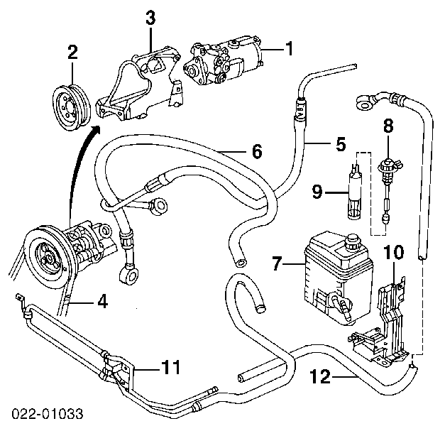 4D1422891D VAG tubo de combustible atras de las boquillas