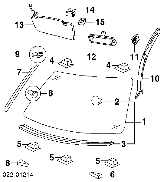 4B5845099SNVB VAG parabrisas