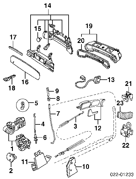  Cable de accionamiento, desbloqueo de puerta delantera izquierda para Audi A6 4B2, 4B4, C5