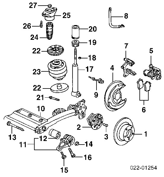 4B0513031R VAG amortiguador trasero