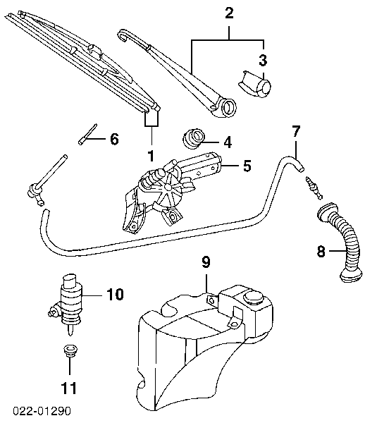 4B9955205 VAG cubierta del brazo del limpiaparabrisas