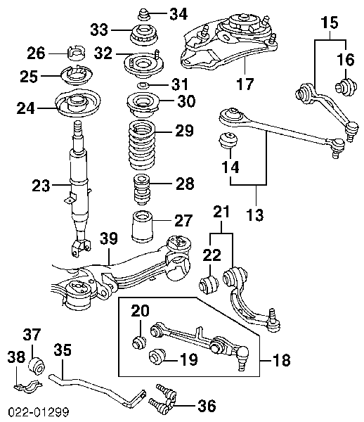 4D0413031CK VAG amortiguador delantero