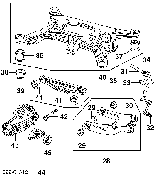  Diferencial eje trasero para Volkswagen Passat B5, 3B3