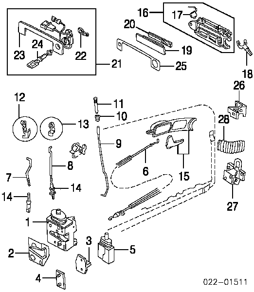 Cerradura de puerta delantera izquierda 4D1837015A VAG