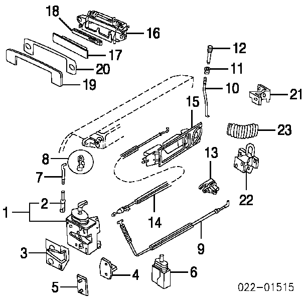 4A0839016D VAG cerradura de puerta trasera derecha