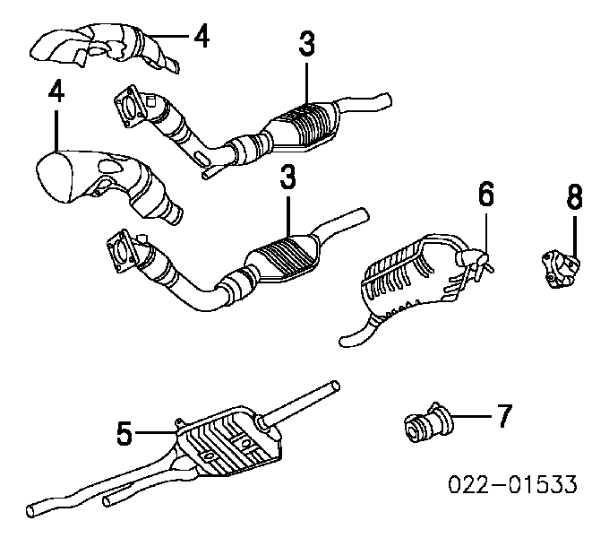 8E0253144N VAG abrazadera de silenciador trasera