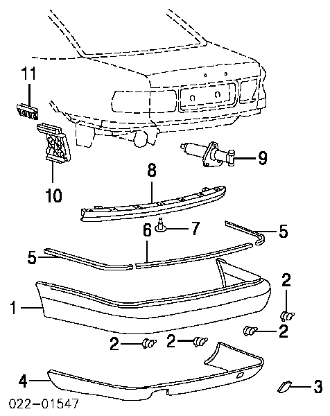  Parachoques trasero para Audi A8 4D2, 4D8