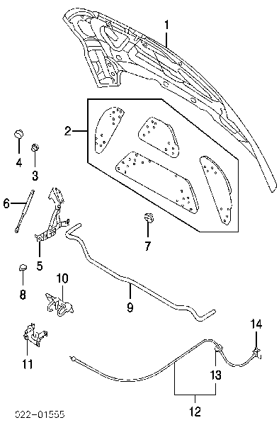 Muelle neumático, capó de motor 8N0823359 VAG