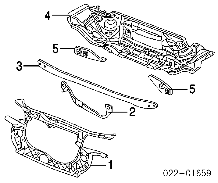  Soporte de radiador inferior (panel de montaje para foco) para Audi A4 8E2