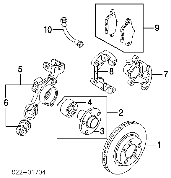 8E0615424C VAG pinza de freno trasero derecho