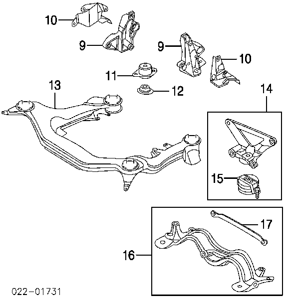 8D0399151N VAG montaje de transmision (montaje de caja de cambios)