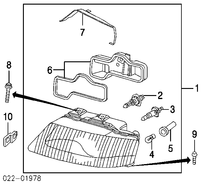  Soporte, faro principal delantero izquierdo para Audi A3 8L1