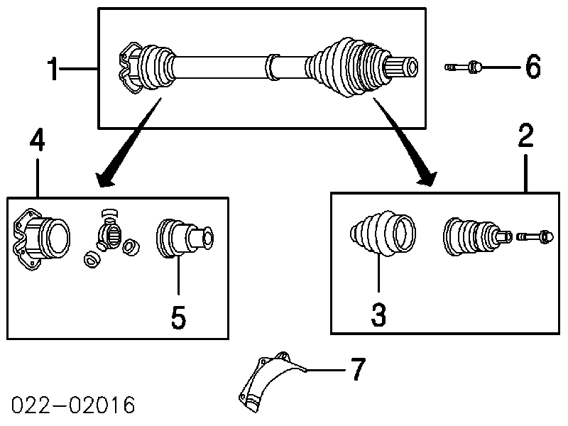 4E0498103 VAG junta homocinética interior delantera