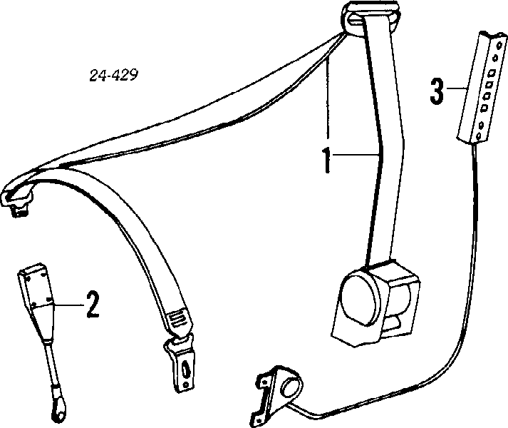  Cinturón de seguridad delantero izquierda para BMW 5 E34