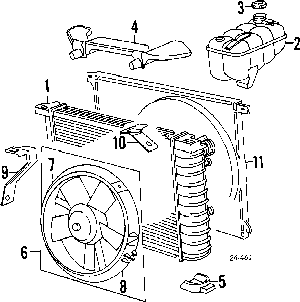 Radiador refrigeración del motor 17111723825 BMW