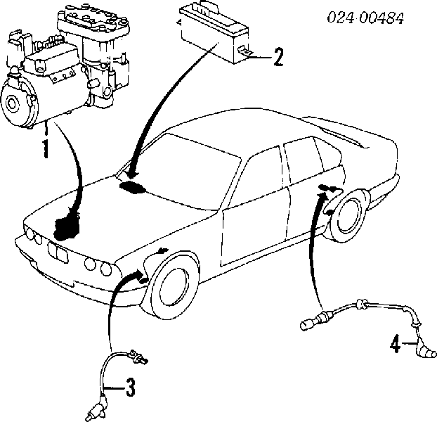 Sensor ABS delantero 34521155645 BMW