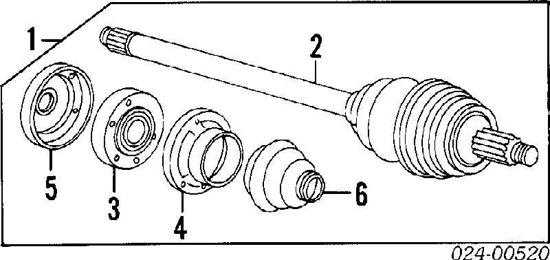 Árbol de transmisión trasero 33211226333 BMW