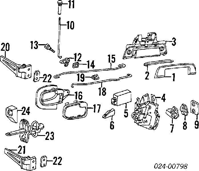  Cerradura de puerta trasera derecha para BMW 3 E36