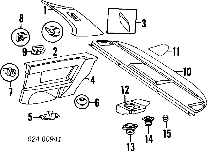  Clip, Tubuladura de sujeción, alféizar de la puerta para Mercedes Sprinter 901, 902