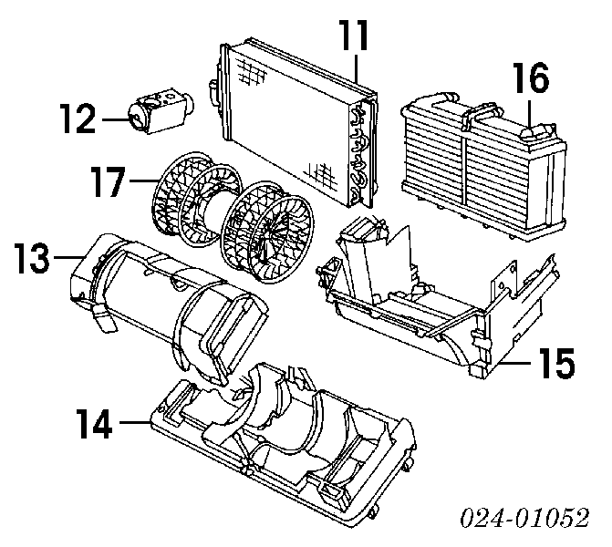 64111468404 BMW evaporador, aire acondicionado