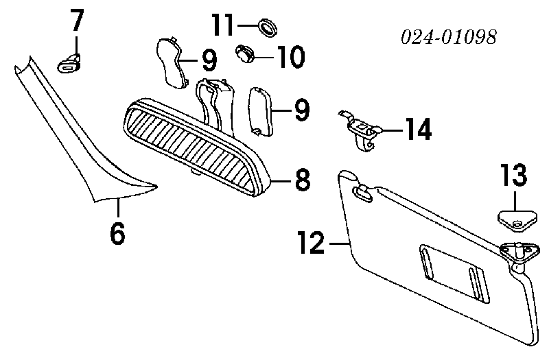 51168174089 BMW retrovisor interior