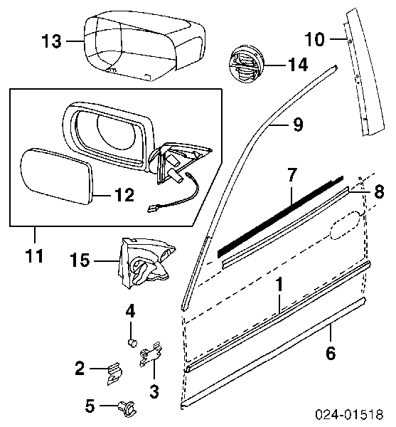 51168202686 BMW superposicion(cubierta De Espejo Retrovisor Derecho)