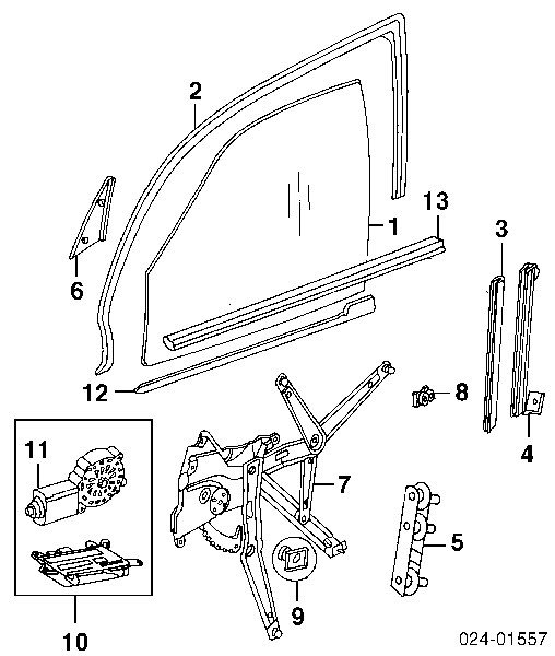  Motor eléctrico, elevalunas, puerta delantera izquierda para BMW 3 E36