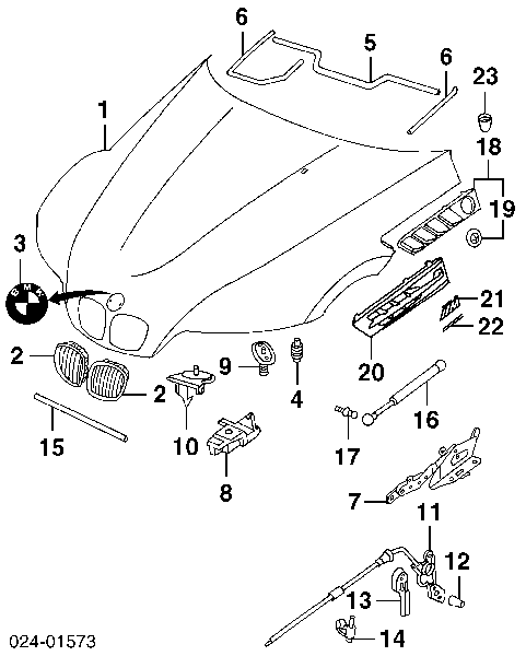 Cerradura de capo izquierda 51238122269 BMW