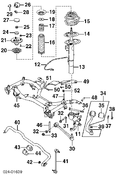 31311091558 BMW amortiguador delantero derecho