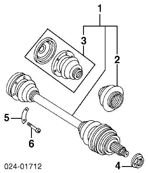 33217505290 BMW árbol de transmisión trasero derecho